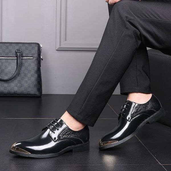 dress shoes large sizes metal toe gradient color mens formal leather for men british style business derby office shoe, Black
dress shoes large sizes metal toe gradient color mens formal leather for men british style business derby office shoe, Black