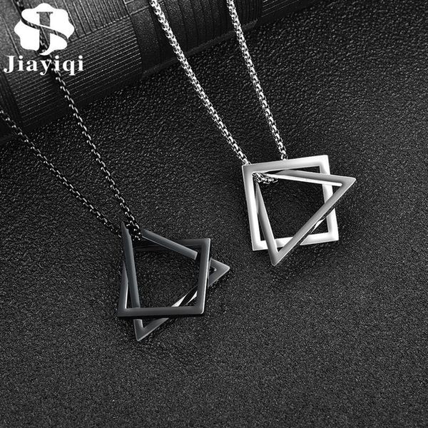 fashion simple pendant necklace for men women stainless steel geometric interlocking chain choker male jewelry accessories gifts, Silver
fashion simple pendant necklace for men women stainless steel geometric interlocking chain choker male jewelry accessories gifts, Silver