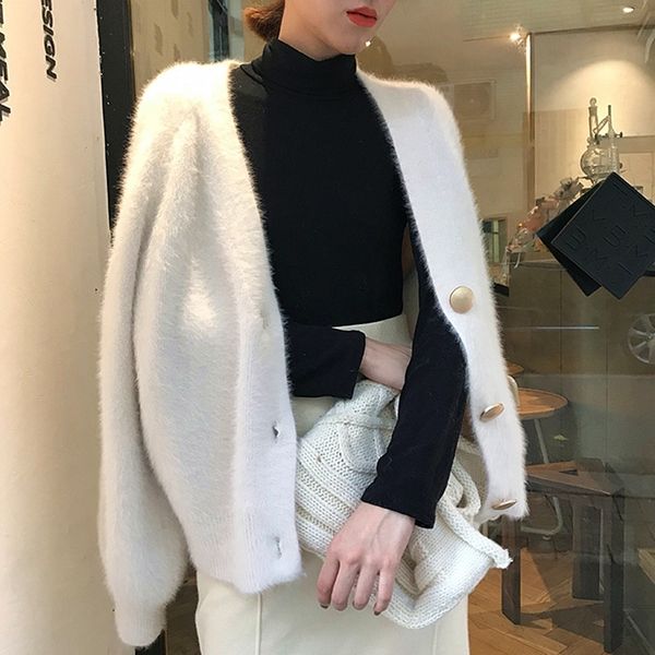 lugentolo women's fashion autumnwinter new loose v-neck knit cardigan sweater y200910, White;black
lugentolo women's fashion autumnwinter new loose v-neck knit cardigan sweater y200910, White;black