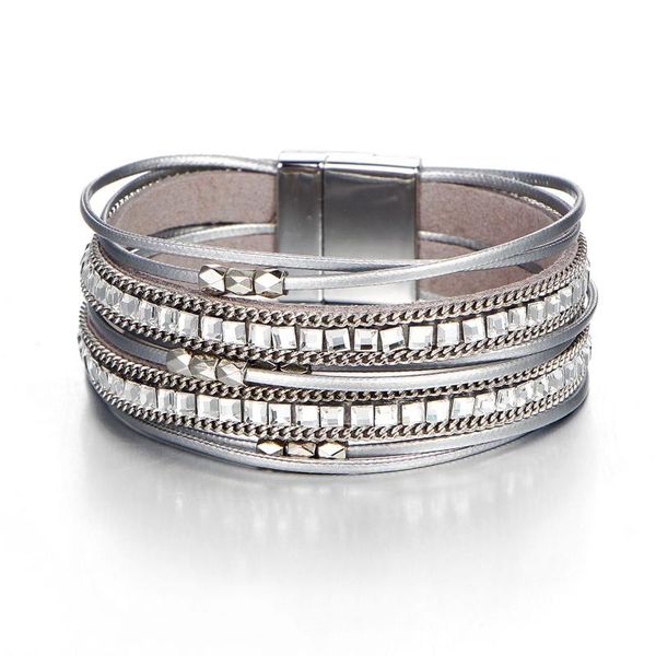 bar charm leather bracelets for women trendy boho braided rope wide multilayer wrap bracelet female jewelry, Black
bar charm leather bracelets for women trendy boho braided rope wide multilayer wrap bracelet female jewelry, Black