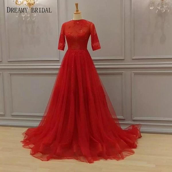 half sleeves red lace evening dresses illusion beaded sequined tulle formal gowns 20201, White;black
half sleeves red lace evening dresses illusion beaded sequined tulle formal gowns 20201, White;black