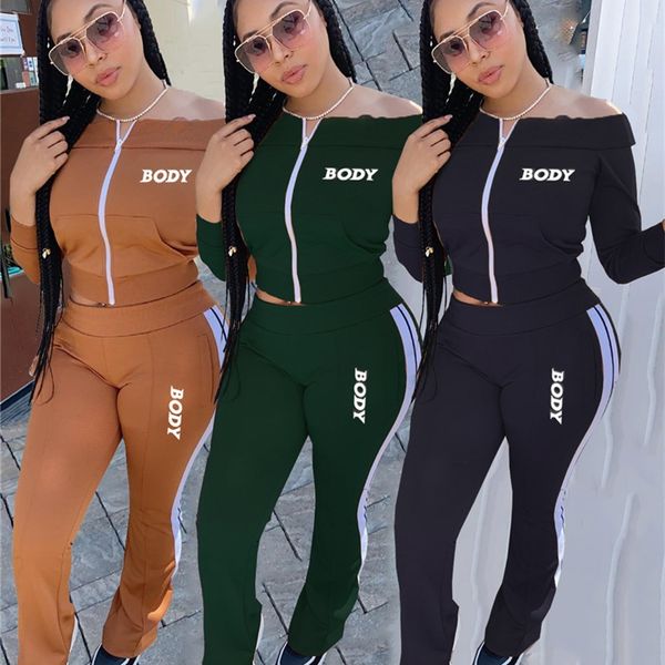 женщины дизайнеры scestsuits письма письма с плечо длинный рукав куртка жинь брюки вышивка две чашки наряды спортивные костюмы d102805, White
женщины дизайнеры scestsuits письма письма с плечо длинный рукав куртка жинь брюки вышивка две чашки наряды спортивные костюмы d102805, White