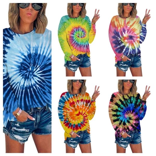 women color tie dye t-shirt paisley print split tshirt ladies fashion blouse long sleeve pullover sweater casual t shirt tees g12101, White
women color tie dye t-shirt paisley print split tshirt ladies fashion blouse long sleeve pullover sweater casual t shirt tees g12101, White