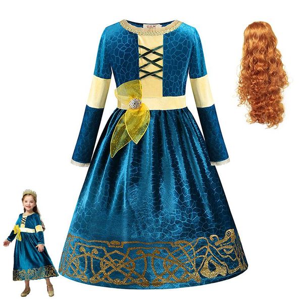 new merida girls merida princess dress long sleeve costume christmas cosplay clothes party cosplay kids fancy dresses for girls, Red;yellow
new merida girls merida princess dress long sleeve costume christmas cosplay clothes party cosplay kids fancy dresses for girls, Red;yellow