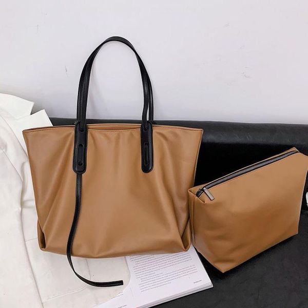 2 sets pu leather shoulder bags for women 2020 simple open handbags totes winter women's trending solid color hand bag
2 sets pu leather shoulder bags for women 2020 simple open handbags totes winter women's trending solid color hand bag