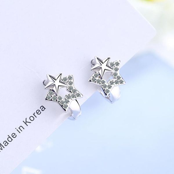 hoop & huggie kofsac romantic 925 sterling silver earrings lady jewelry cute shiny zircon star for women engagement accessories, Golden;silver
hoop & huggie kofsac romantic 925 sterling silver earrings lady jewelry cute shiny zircon star for women engagement accessories, Golden;silver