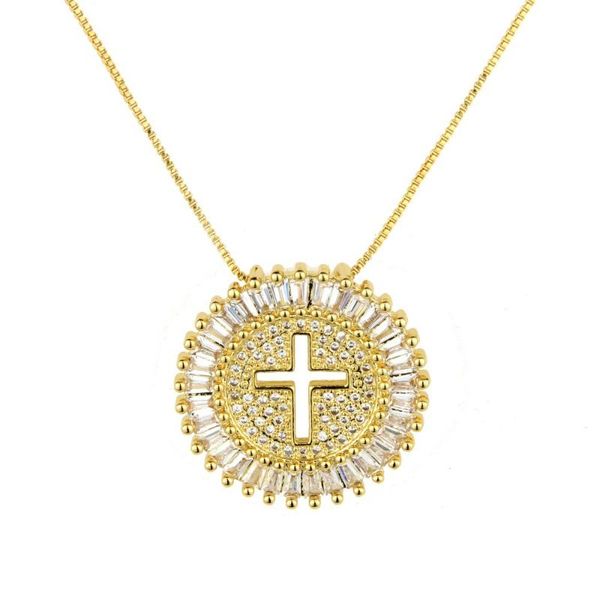 chains round hollow cross pendant necklace copper zircon stone initial chain women men religious catholic jewelry gift, Silver
chains round hollow cross pendant necklace copper zircon stone initial chain women men religious catholic jewelry gift, Silver
