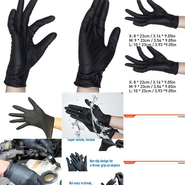 household rubber disposable glove 100pcs food boxed nitrile cleaning anti-static gloves fingert 7y0x
household rubber disposable glove 100pcs food boxed nitrile cleaning anti-static gloves fingert 7y0x