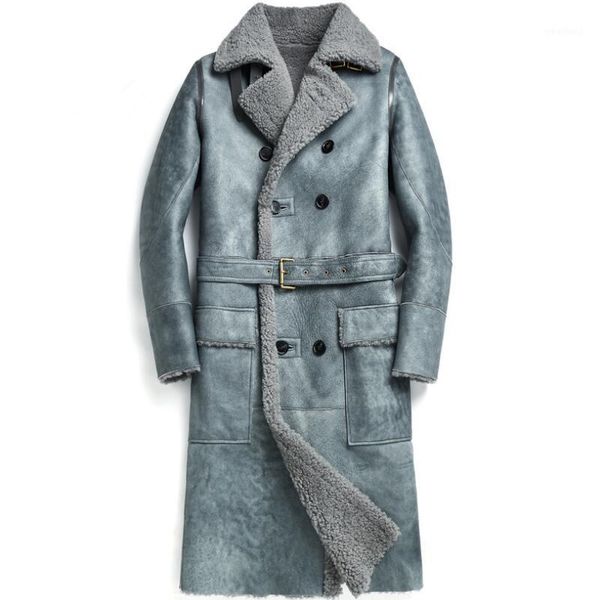 men's leather & faux noble custom wool x-long coat man winter shearling jacket1, Black
men's leather & faux noble custom wool x-long coat man winter shearling jacket1, Black