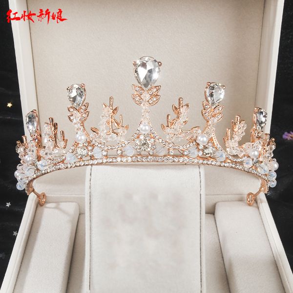 korean crystal female 18-year-old bride headdress princess net red wedding dress grand crown, Silver
korean crystal female 18-year-old bride headdress princess net red wedding dress grand crown, Silver
