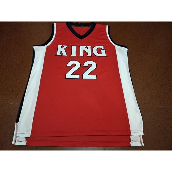 

vintage 22 kawhi leonard martin luther king high school retro klaw basketball full embroidery size s-4xl or custom any name or number jersey, Black