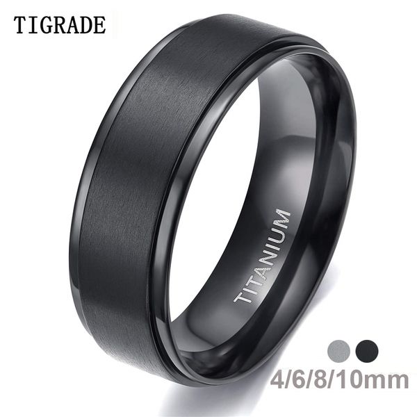 tigrade 4/6/8/10mm black titanium ring man brushed wedding band women engagement rings silver color bague femme anneau bijoux, Golden;silver
tigrade 4/6/8/10mm black titanium ring man brushed wedding band women engagement rings silver color bague femme anneau bijoux, Golden;silver