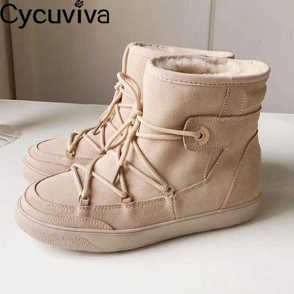 new wool snow boots cross tied up short boots for women cozy platform flat winter shoes woman runway warm down botas mujer, Black
new wool snow boots cross tied up short boots for women cozy platform flat winter shoes woman runway warm down botas mujer, Black