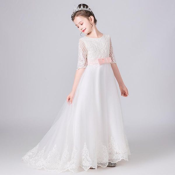 girl's dresses ivory long flower girl for wedding evening party quality lace tulle girls formal princess gowns half sleeves 2021, Red;yellow
girl's dresses ivory long flower girl for wedding evening party quality lace tulle girls formal princess gowns half sleeves 2021, Red;yellow