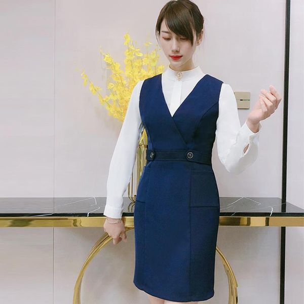 women's tracksuits ladies's business suits formal situation clothes receptionist dress office uniforms for white collar class, Gray
women's tracksuits ladies's business suits formal situation clothes receptionist dress office uniforms for white collar class, Gray