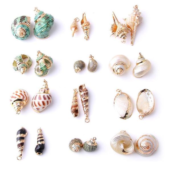 12 styles 5pcs natural shell pendant conch shell charms pendant natural at random for diy jewelry necklaces making ac jlludd, Black 
12 styles 5pcs natural shell pendant conch shell charms pendant natural at random for diy jewelry necklaces making ac jlludd, Black