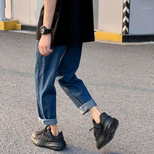 2020 spring and autumn new youth popular men's loose solid color embroidery jeans fashion casual wild straight pants black/blue1, Blue
2020 spring and autumn new youth popular men's loose solid color embroidery jeans fashion casual wild straight pants black/blue1, Blue