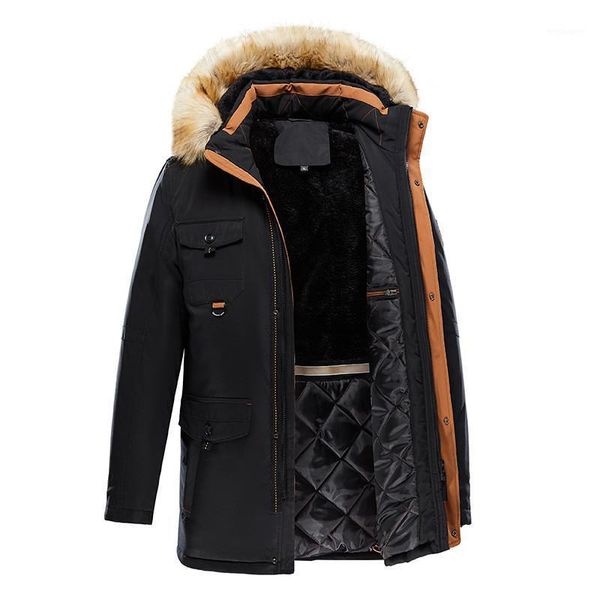 new men's long coat winter autumn mens thick warm fleece parka hooded fur collar casual fashion jacket male1, Black
new men's long coat winter autumn mens thick warm fleece parka hooded fur collar casual fashion jacket male1, Black