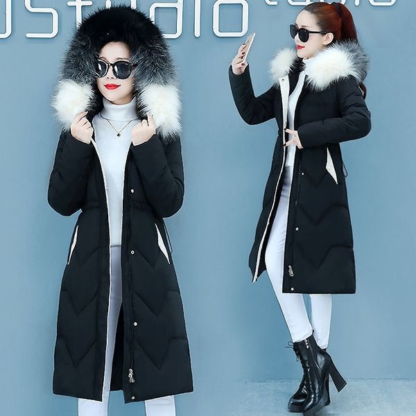fashion cotton autumn winter women parka solid zipper long sleeve hooded medium length thick outwear coat jacket 201027, Black
fashion cotton autumn winter women parka solid zipper long sleeve hooded medium length thick outwear coat jacket 201027, Black