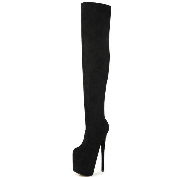 fashion thigh high boots platform shoes women's autumn over-the-knee boots 19cm high heel for women shoes large size 48, Black
fashion thigh high boots platform shoes women's autumn over-the-knee boots 19cm high heel for women shoes large size 48, Black