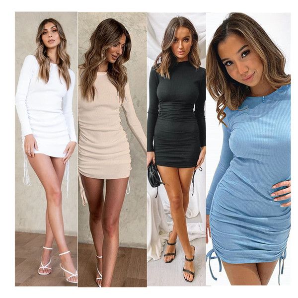 2020 new style fashion solid color casual long-sleeved slim buttock pleated women dress autumn and winter, Black;gray
2020 new style fashion solid color casual long-sleeved slim buttock pleated women dress autumn and winter, Black;gray