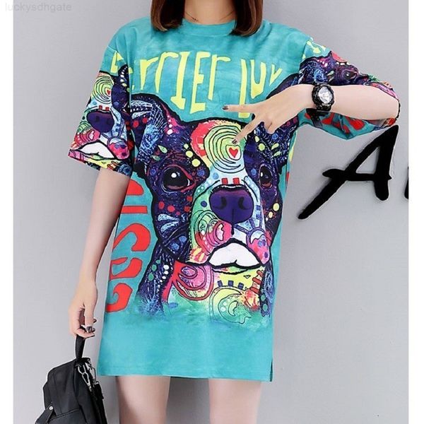 mo 6 styles women summer 2020 qing printed doll yellow striped t shirt short sleeve dress animal frog dog bear t200117, White;black 
mo 6 styles women summer 2020 qing printed doll yellow striped t shirt short sleeve dress animal frog dog bear t200117, White;black