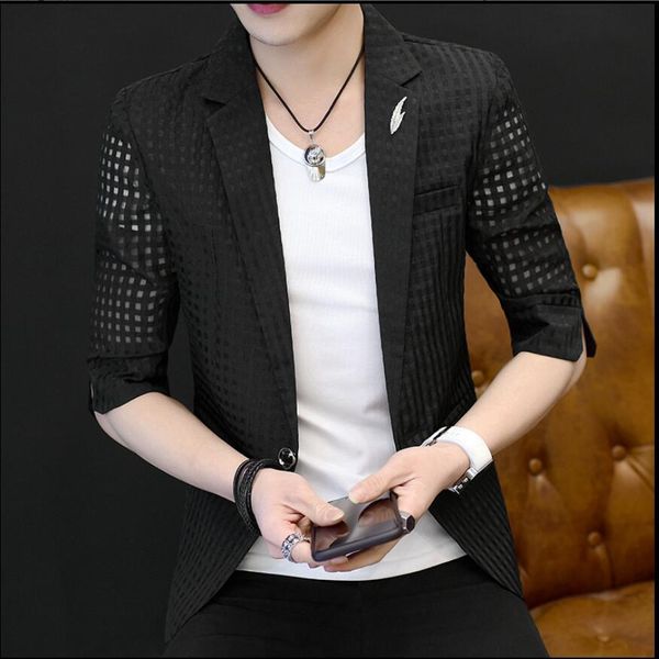 2020 blazers men small hollow sun protection fine sleeves seven points jacket will see thin section m-3xl owcm, White;black
2020 blazers men small hollow sun protection fine sleeves seven points jacket will see thin section m-3xl owcm, White;black