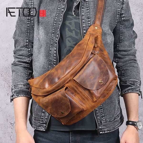 hbp aetoo casual retro mad horse leather breast bag, men's head leather shoulder bag 
hbp aetoo casual retro mad horse leather breast bag, men's head leather shoulder bag