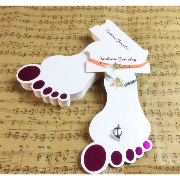 200pcs new arrival fashion foot shape anklet cards 2in1 jewelry showing stand ivory board display paper anklet holder adwur
200pcs new arrival fashion foot shape anklet cards 2in1 jewelry showing stand ivory board display paper anklet holder adwur