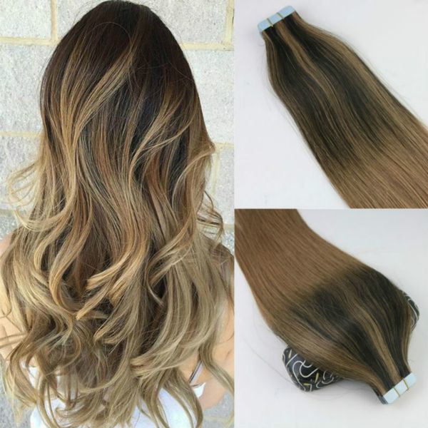 100gram 40pcs tape in human hair extensions balayage ombre color brown brazilian virgin hair seamless pu skin weft 100g, Black
100gram 40pcs tape in human hair extensions balayage ombre color brown brazilian virgin hair seamless pu skin weft 100g, Black