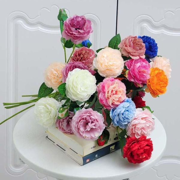 decorative flowers & wreaths european style 3-head peony imitation home wedding artificial daisy floor decoration vase floral flow1
decorative flowers & wreaths european style 3-head peony imitation home wedding artificial daisy floor decoration vase floral flow1