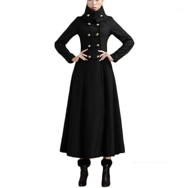 2019 new women black jacket women vintage stand collar double-breasted slim long wool coat plus size autumn winter overcoat1
2019 new women black jacket women vintage stand collar double-breasted slim long wool coat plus size autumn winter overcoat1