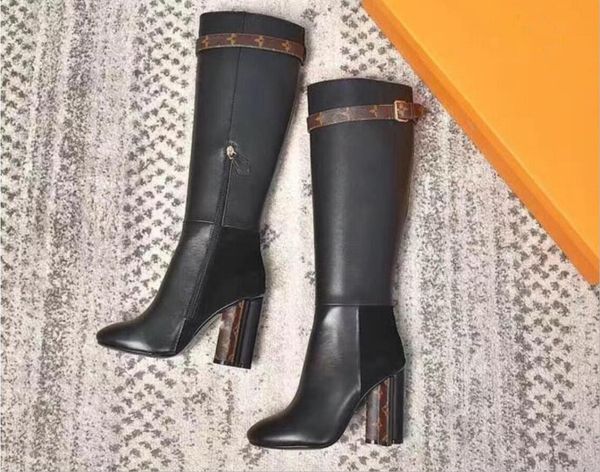 designer new presbyopic autumn and winter paris catwalk letter high-heeled boots ladies classic full cowhide sheepskin boots with height 10c, Black
designer new presbyopic autumn and winter paris catwalk letter high-heeled boots ladies classic full cowhide sheepskin boots with height 10c, Black