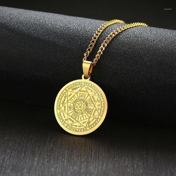 seals of the seven archangels pendant necklaces for men stainless steel gabriel zadkiel jewelry gift with 24 inch1, Silver
seals of the seven archangels pendant necklaces for men stainless steel gabriel zadkiel jewelry gift with 24 inch1, Silver