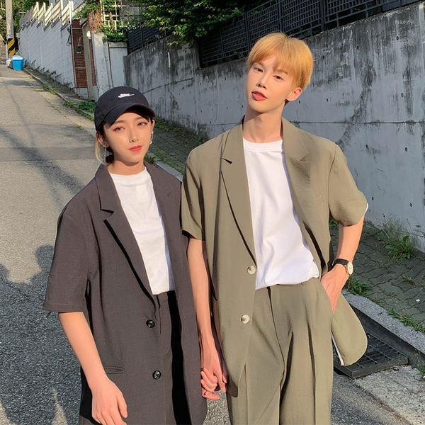 2019 spring new korean version of business wild solid color casual short-sleeved suit1, White;black
2019 spring new korean version of business wild solid color casual short-sleeved suit1, White;black