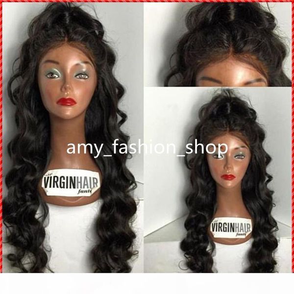 180 density virgin full lace wig middle part body wave with natural hairline 8a virgin brazilian human hair lace front wigs for black women, Black;brown
180 density virgin full lace wig middle part body wave with natural hairline 8a virgin brazilian human hair lace front wigs for black women, Black;brown