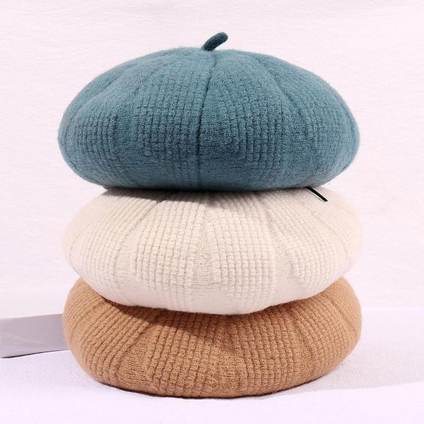 new fashion solid color warm wool winter thick wool women girl beret french artist beanie hat cap for female 112, Blue;gray
new fashion solid color warm wool winter thick wool women girl beret french artist beanie hat cap for female 112, Blue;gray