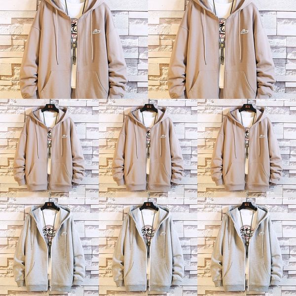 oevb6 2020 men's spring men's autumn korean style hooded trendy coat jacket sweater loose handsome sweater casual sports jacket an, Black
oevb6 2020 men's spring men's autumn korean style hooded trendy coat jacket sweater loose handsome sweater casual sports jacket an, Black