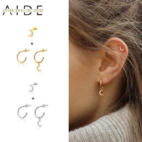 AIDE Trendy 3 Pcs/Set Moon Stud Earrings For Women Fashion C Shape pendientes Piercing 925 Sterling Silver Earings Fine Jewelry, Golden;silver
AIDE Trendy 3 Pcs/Set Moon Stud Earrings For Women Fashion C Shape pendientes Piercing 925 Sterling Silver Earings Fine Jewelry, Golden;silver