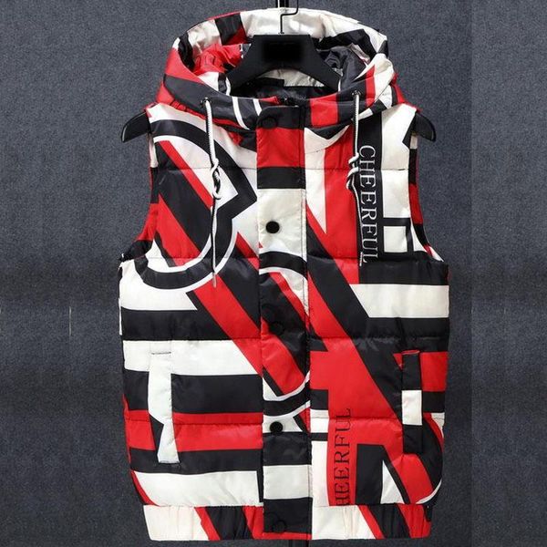 men's vest winter jacket hooded cotton jacket letter printing hip-hop men's classic fashion down cotton jacket men's trend ou, Black;white
men's vest winter jacket hooded cotton jacket letter printing hip-hop men's classic fashion down cotton jacket men's trend ou, Black;white