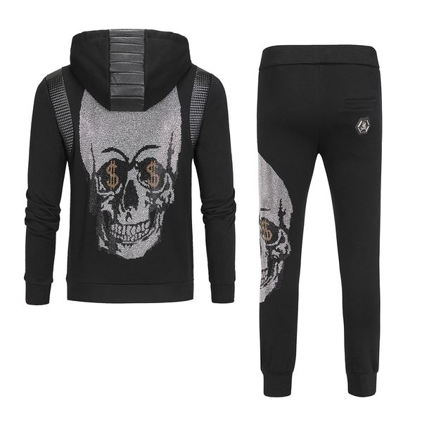 pp bag packagingduyou brand men's metal skull tracksuit pu stitching sweatshirt zip tracksuit dollar sign skull hoodies joggers 1022, Gray
pp bag packagingduyou brand men's metal skull tracksuit pu stitching sweatshirt zip tracksuit dollar sign skull hoodies joggers 1022, Gray