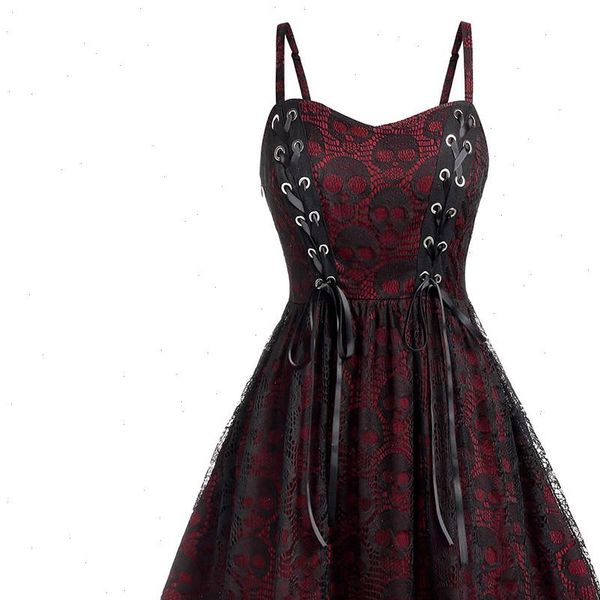 women gothic black dress plus size halloween lace mesh patchwork sleeveless camisole party dress casual women elegant dresses, Black;gray
women gothic black dress plus size halloween lace mesh patchwork sleeveless camisole party dress casual women elegant dresses, Black;gray