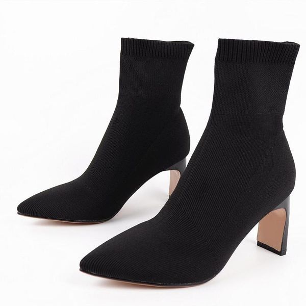 sock boots women stretch knitting thick high heel ankle boots fashion black square toe autumn spring ladies shoes1
sock boots women stretch knitting thick high heel ankle boots fashion black square toe autumn spring ladies shoes1
