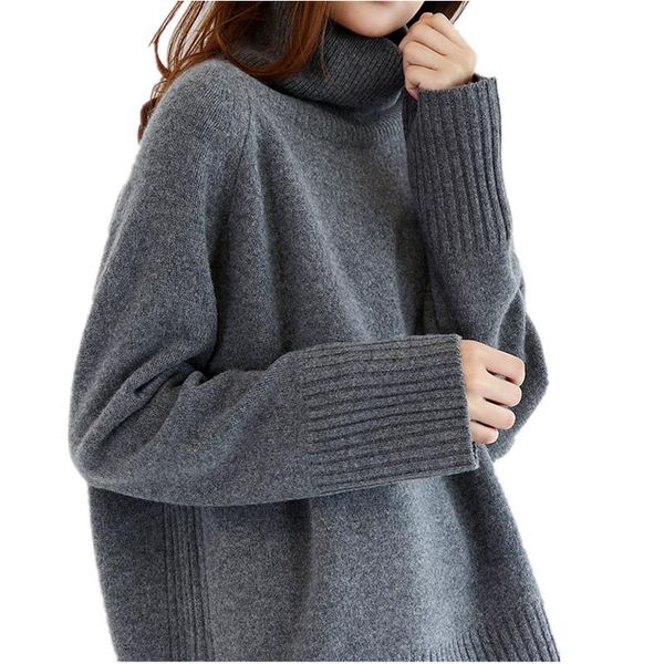 women's sweaters 2021 double thickening loose turtleneck cashmere sweater female pullover, White;black
women's sweaters 2021 double thickening loose turtleneck cashmere sweater female pullover, White;black