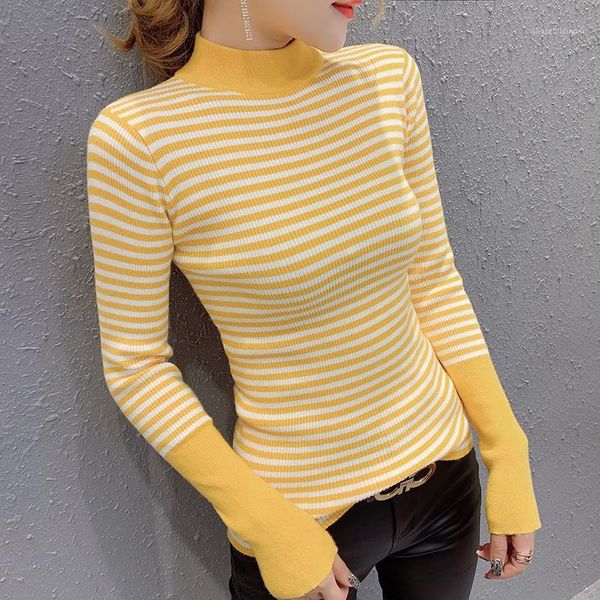 good quality women clothing latest 2020 spring autumn winter korean vestidos elastic stripe thin sweaters female k01751, White;black
good quality women clothing latest 2020 spring autumn winter korean vestidos elastic stripe thin sweaters female k01751, White;black