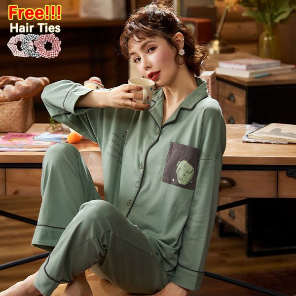 melifle autumn silk pajamas set for women 100% cotton satin pure blue loungewear nightwear winter warm soft atoff home sleepwear 201109, Black;red
melifle autumn silk pajamas set for women 100% cotton satin pure blue loungewear nightwear winter warm soft atoff home sleepwear 201109, Black;red