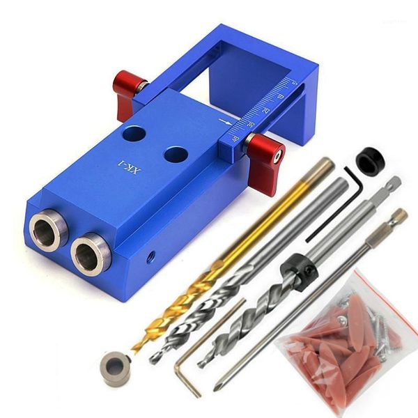 deluxe mini style pocket hole jig kit system + 9.5mm step drill bit accessories for wood working & joinery woodwork tool set1
deluxe mini style pocket hole jig kit system + 9.5mm step drill bit accessories for wood working & joinery woodwork tool set1