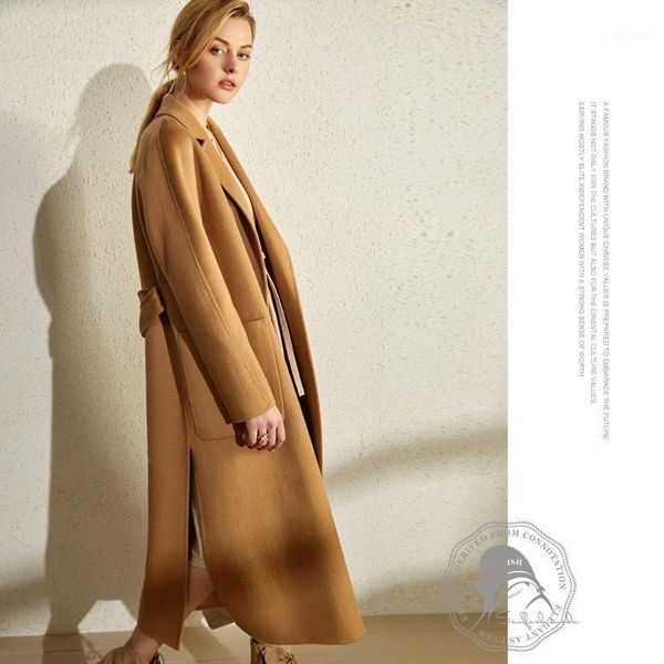 lengthened and upgraded alpaca wool lace up waist pocket double faced coat 20 wool coat1, Black
lengthened and upgraded alpaca wool lace up waist pocket double faced coat 20 wool coat1, Black