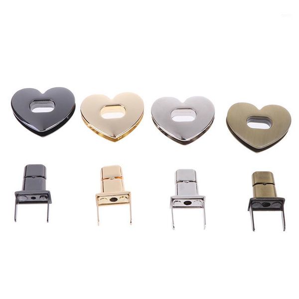 1set metal hardware diy bag parts heart shape clasp handbag bag turn lock twist lock accessories1, Black
1set metal hardware diy bag parts heart shape clasp handbag bag turn lock twist lock accessories1, Black