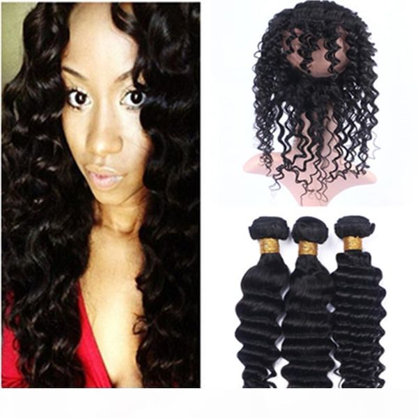 virgin peruvian deep wave human hair 3bundles with 360 lace frontal 22.5x4x2 pre plucked 360 band lace closure with weaves 4pcs lot, Black;brown
virgin peruvian deep wave human hair 3bundles with 360 lace frontal 22.5x4x2 pre plucked 360 band lace closure with weaves 4pcs lot, Black;brown
